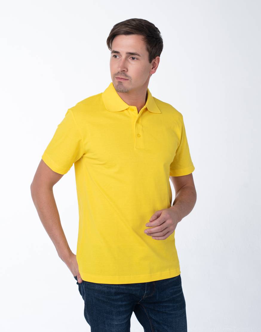 Мужская рубашка ПОЛО жёлтая оптом